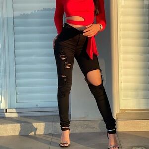 Fashion Nova Black High-Rise Jeans
